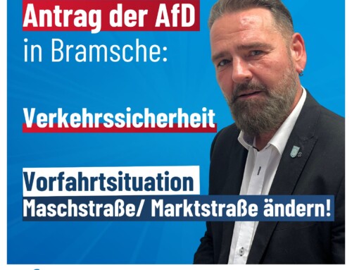 AfD im Rat der Stadt Bramsche beantragt Maßnahme zur Erhöhung der Verkehrssicherheit